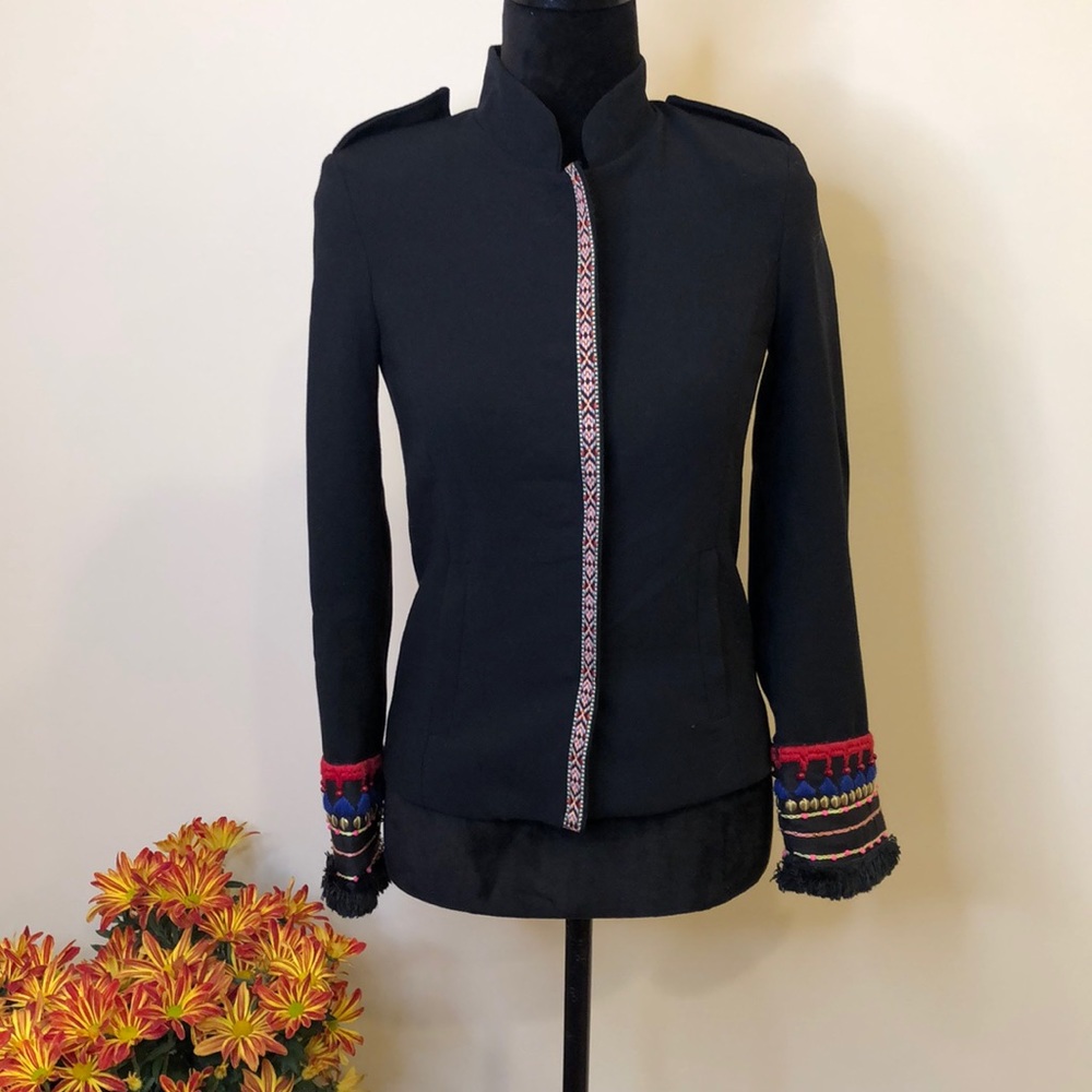 George J Love Black Blazer w/ Gorgeous Detail